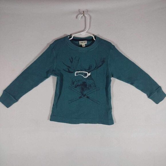 Cherokee Other - Cherokee Shirt Boys Size XS 4-5  Long Sleeve Tee Moose With Goggles